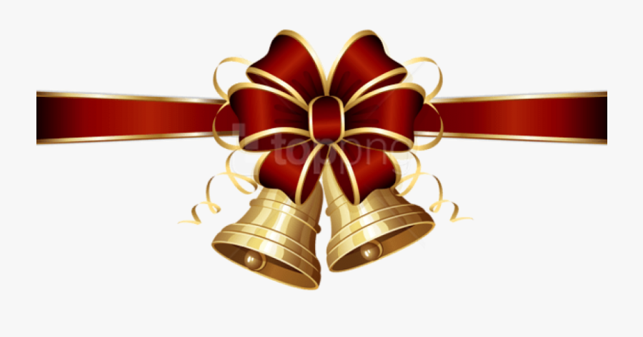 Transparent Christmas Bow Png - Christmas Bell Png File, Transparent Clipart