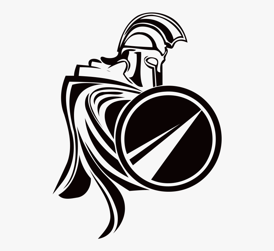 Transparent Knight Helmet Clipart - Logo Spartan Png, Transparent Clipart