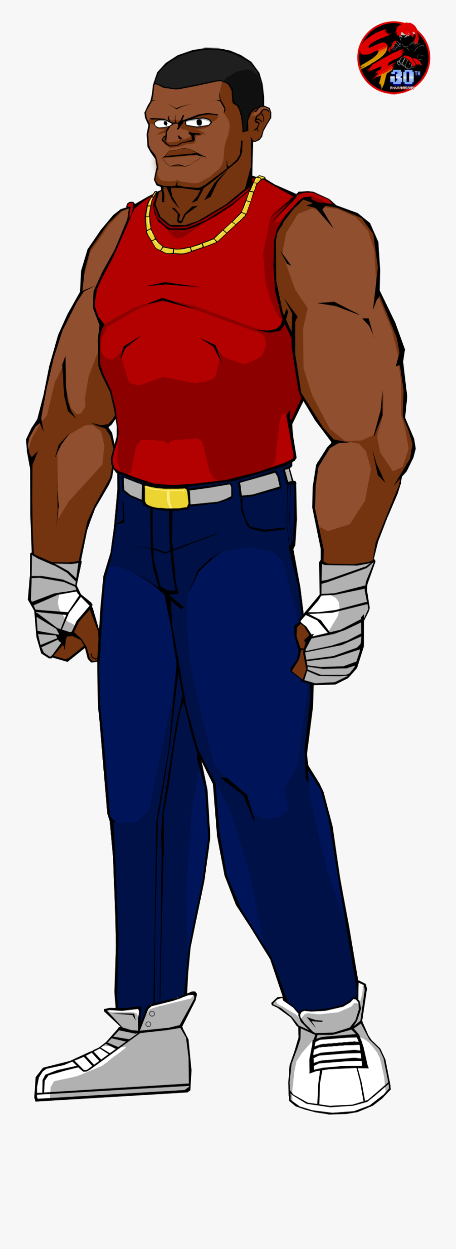 The Street Fighter Anniversary Art Collaboration - Street Fighter 1987 Mike, Transparent Clipart