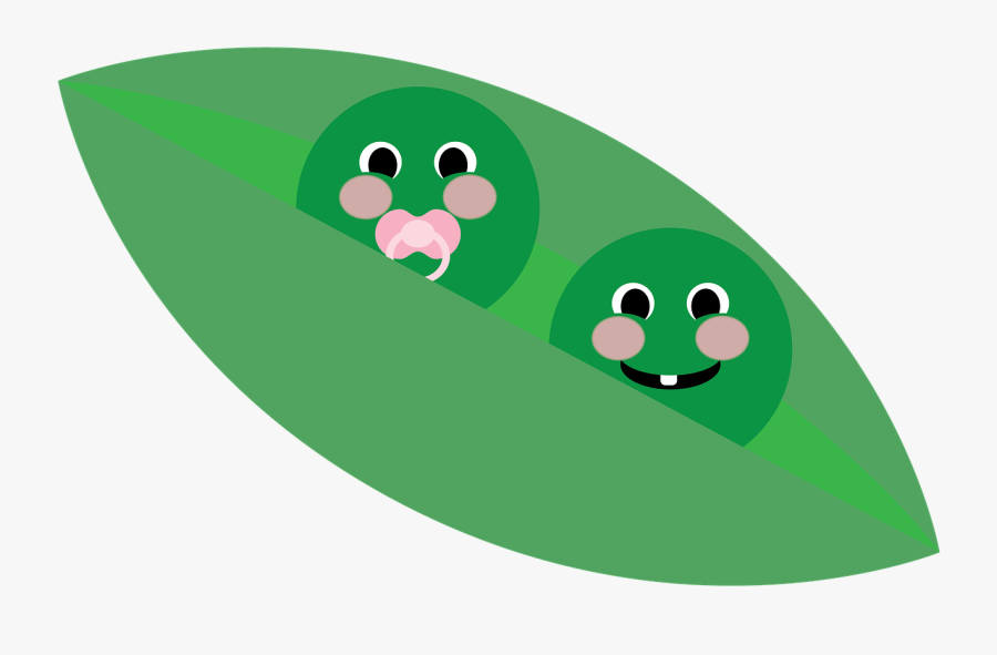 Two Peas In A Pod - Peas Cartoon Png, Transparent Clipart