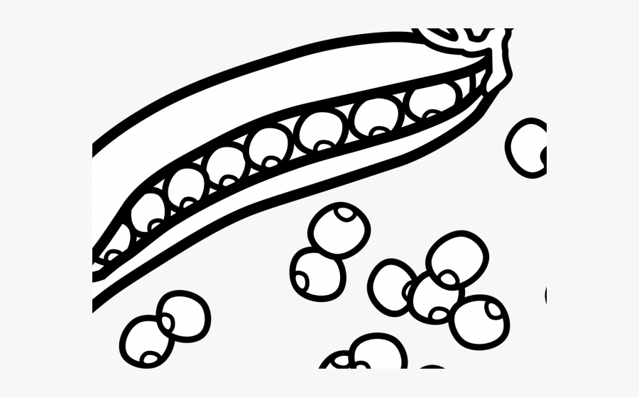 Peas Cliparts - Peas Black And White, Transparent Clipart