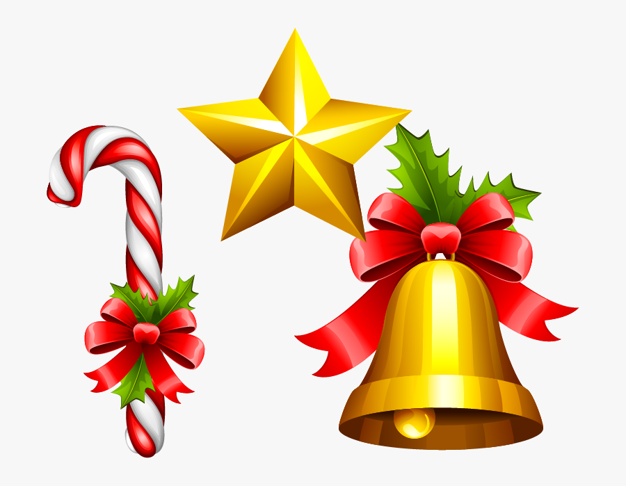 Star Bell Material Vector Jingle Christmas Bells Clipart - Christmas Bell Clipart, Transparent Clipart