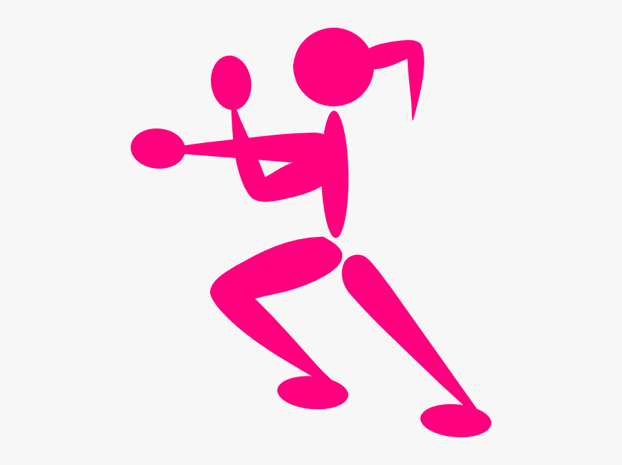 Clipart Girl Boxing - Ponytail Stickman, Transparent Clipart