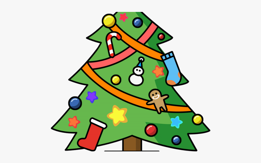 Cute Christmas Tree Clipart, Transparent Clipart