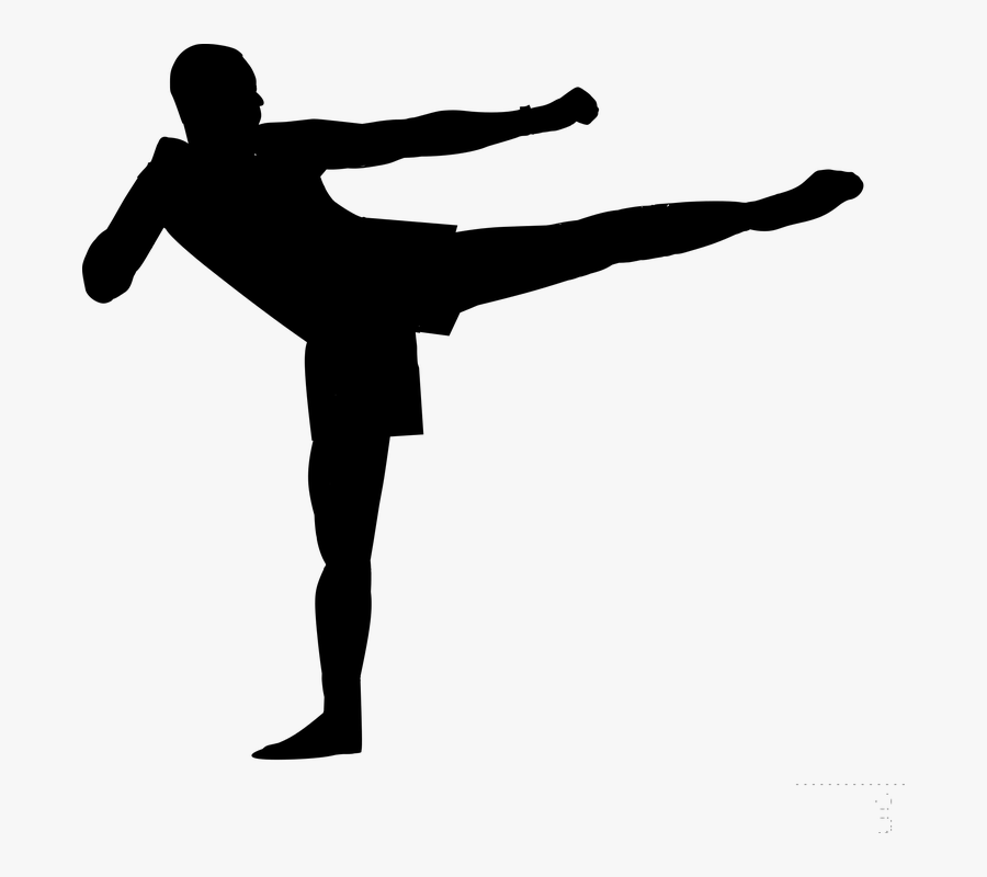Clip Art Free Photo Kickboxing Boxers - Muay Thai Silhouette Transparent, Transparent Clipart