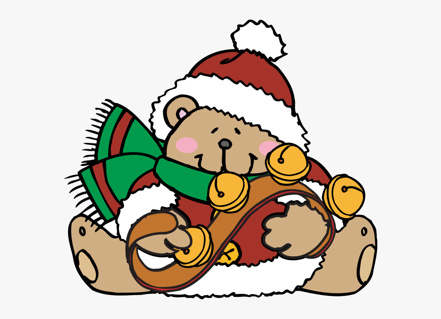 String Of Christmas Bells Clipart - Christmas Teddy Bear Clipart, Transparent Clipart