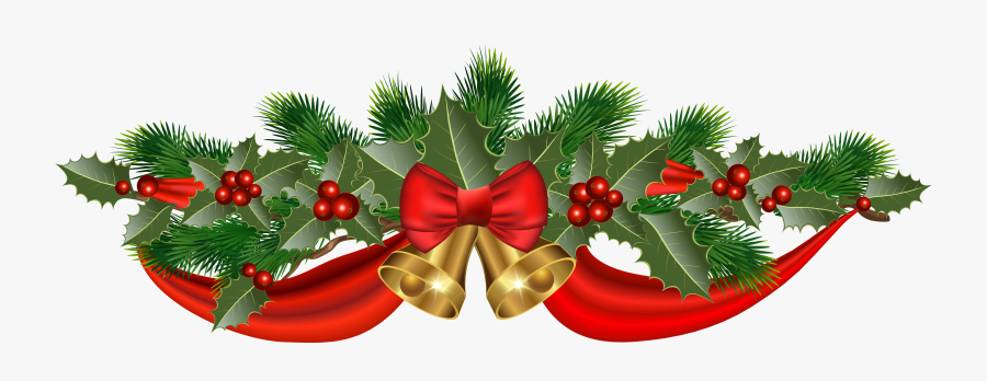 Transparent Holly Png - Christmas Bells And Ribbons, Transparent Clipart