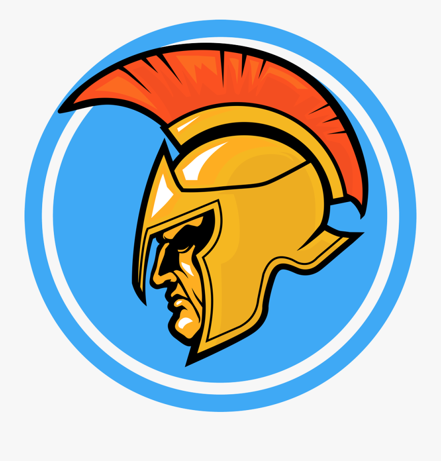 Gladiator Clip Spartan - Gladiator Helmet Cartoon Png, Transparent Clipart