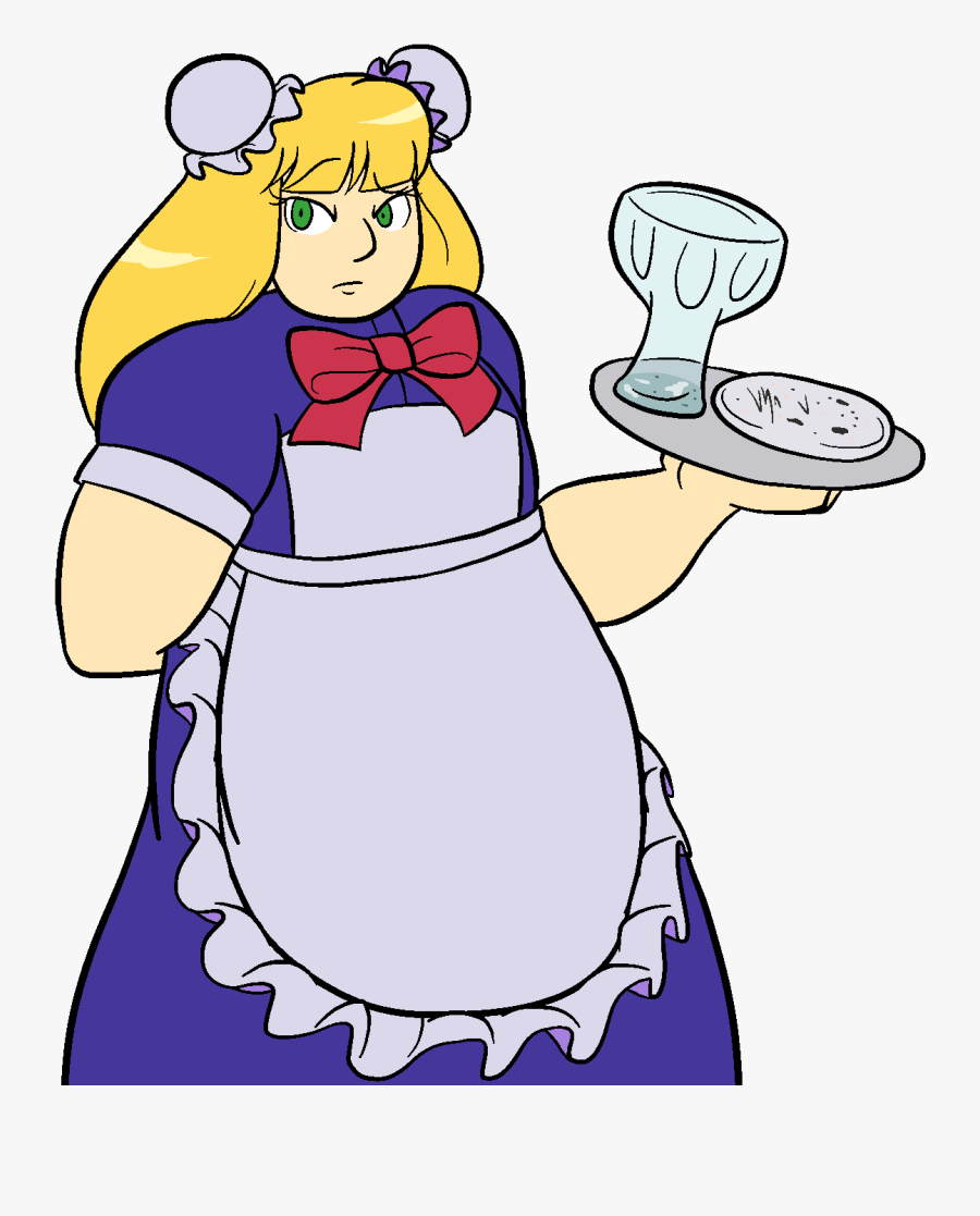 "junko Taking The Job Of A Diner Waitress - Waiter, Transparent Clipart