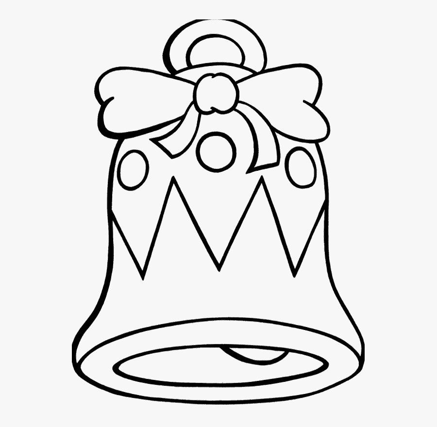 Free Christmas Bell Coloring Pages, Transparent Clipart