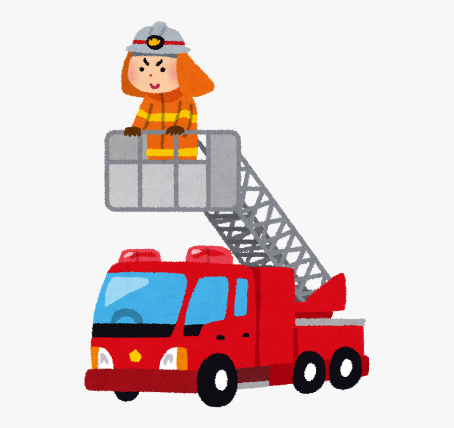 Fire Engine Firefighter Firefighting Emergency Medical - 消防 車 イラスト 簡単, Transparent Clipart
