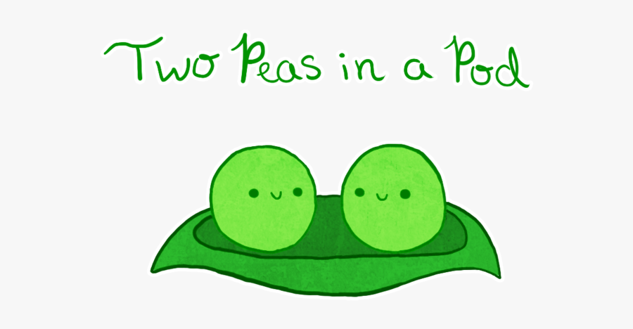 Cartoon Two Peas In A Pod, Transparent Clipart