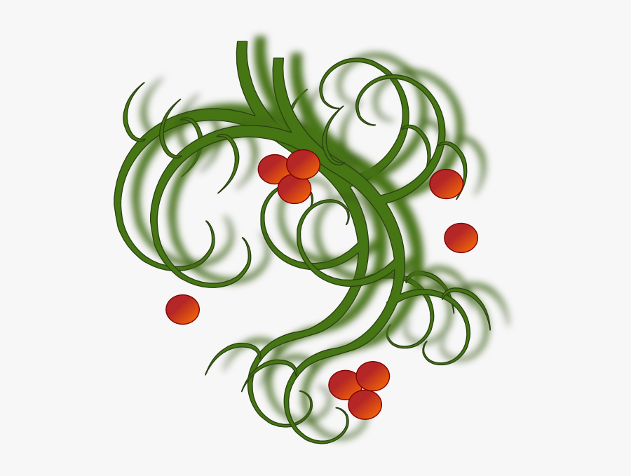 Clip Art Png Black And White - Christmas Swirls, Transparent Clipart