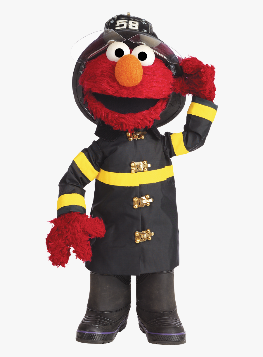 Download Our Free Sesame Street Fire Safety Station - Elmo Sesame Street Fireman, Transparent Clipart