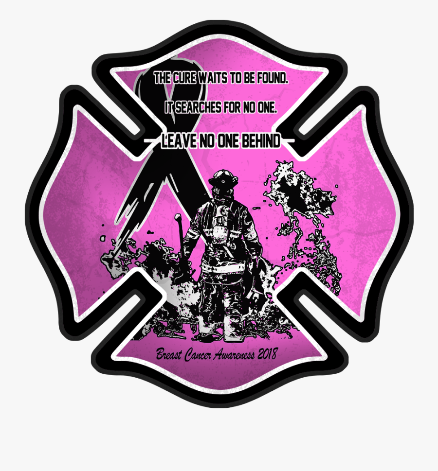 Breast Cancer Awareness Fire Decal - Texas Firefighter Decals, Transparent Clipart