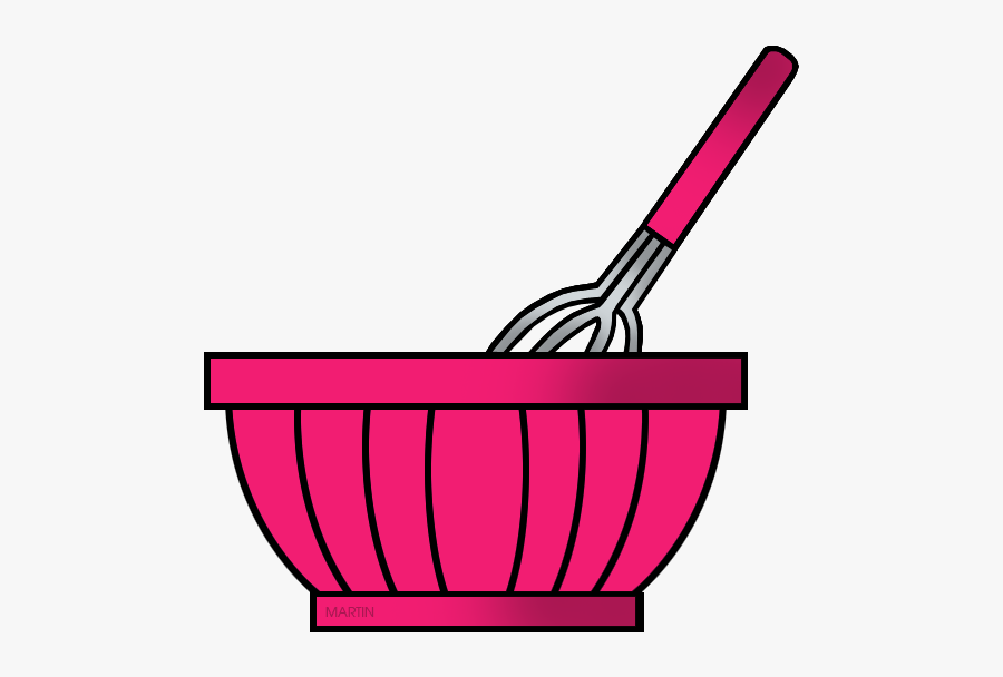 Pink Mixing Bowl - Mixing Bowl Clipart Black And White, Transparent Clipart
