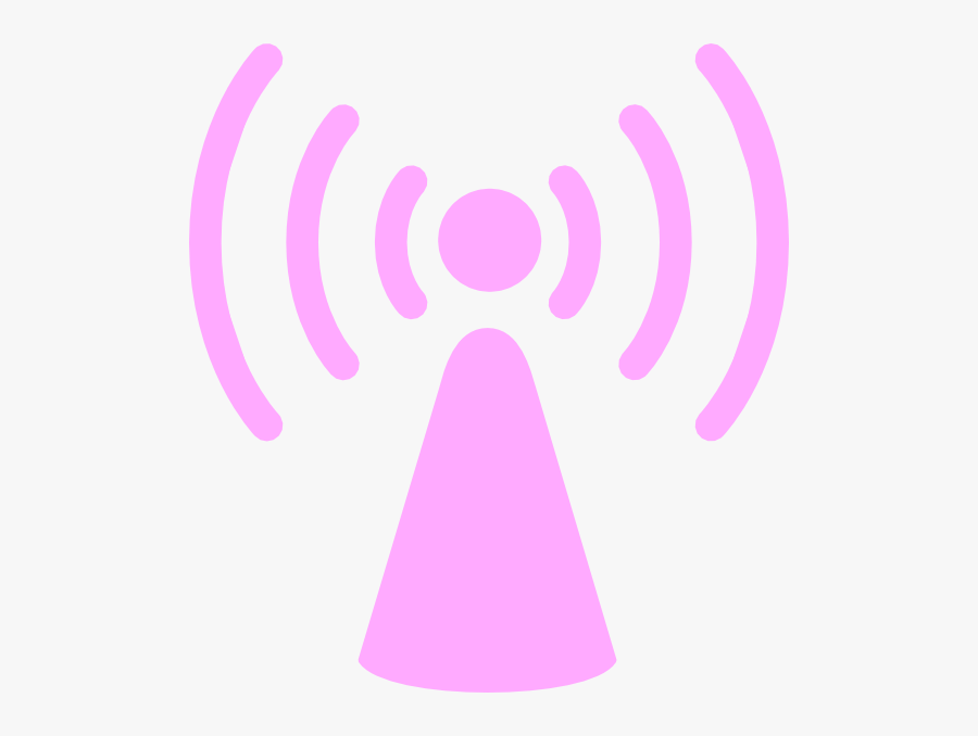 Tower Light Pink Svg Clip Arts - Wireless Access Point Symbol, Transparent Clipart