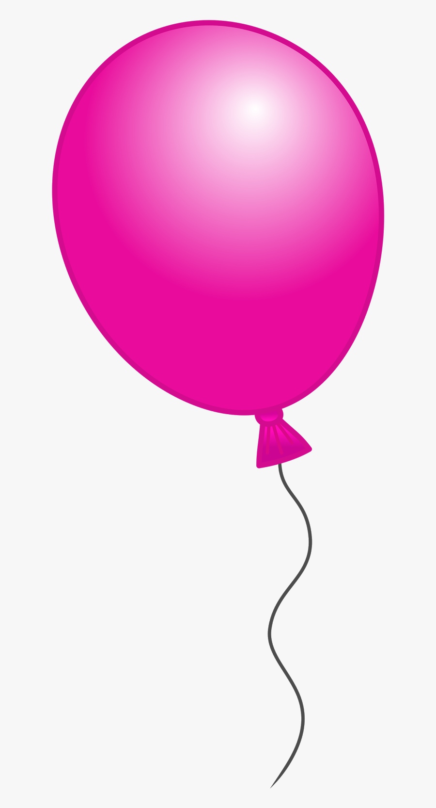 Pink Balloon Clipart - Pink Balloon Without Background, Transparent Clipart