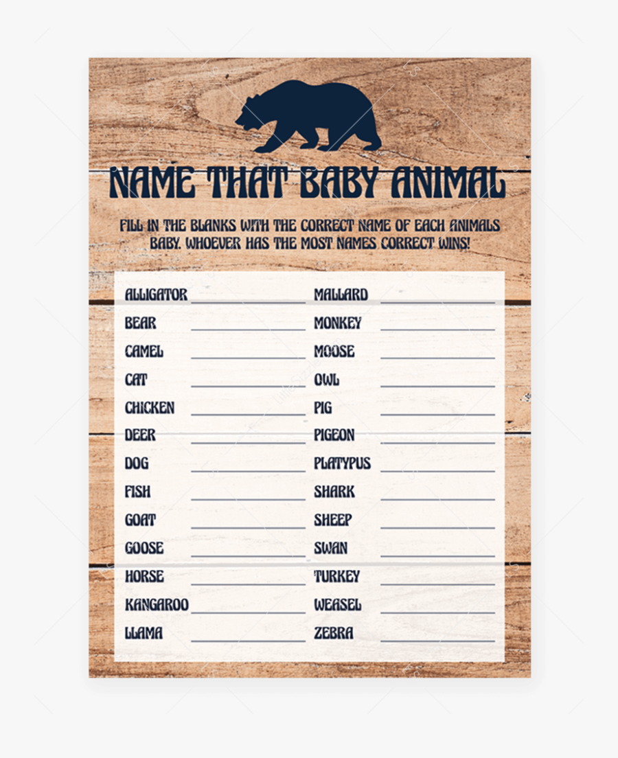 Transparent Animal Shelter Clipart - Guess Who Mommy Or Daddy Baby Shower Game Printable, Transparent Clipart