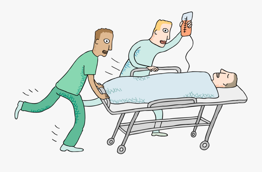 Transparent Hospital Beds Clipart Patient On Stretcher Cartoon , Free