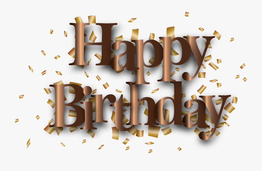 Brown Clipart Happy Birthday - Happy Birthday Clip Art Fall, Transparent Clipart