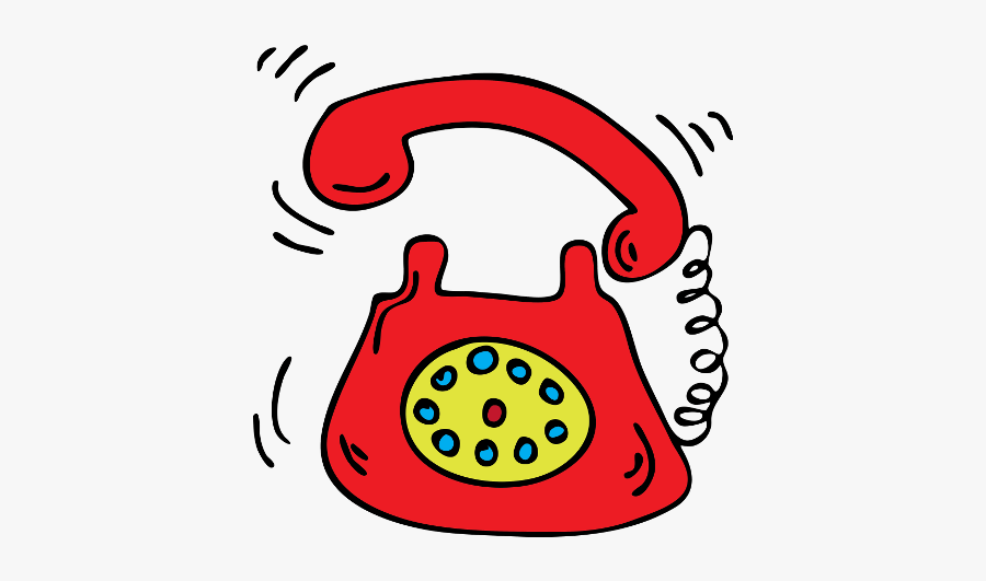 Telephone Image In Cartoon, Transparent Clipart