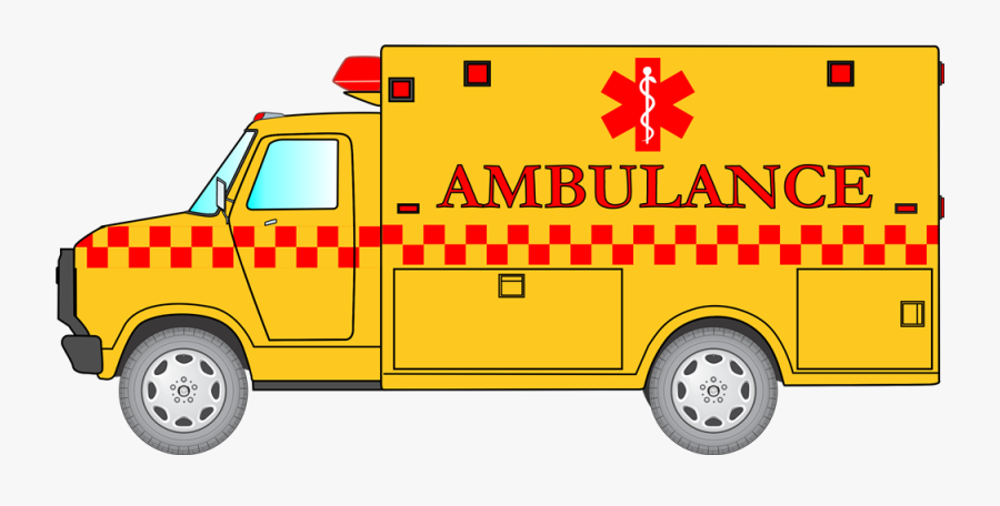 Ambulance - Clipart - Yellow Ambulance Truck Clipart, Transparent Clipart