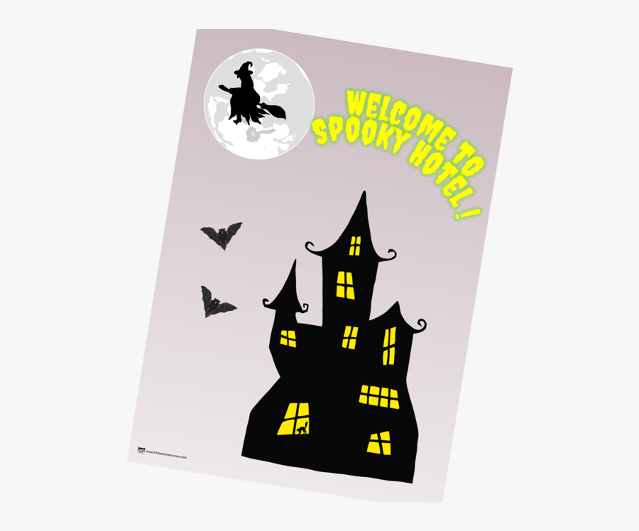 Hotel Clipart Scary - Cartoon, Transparent Clipart
