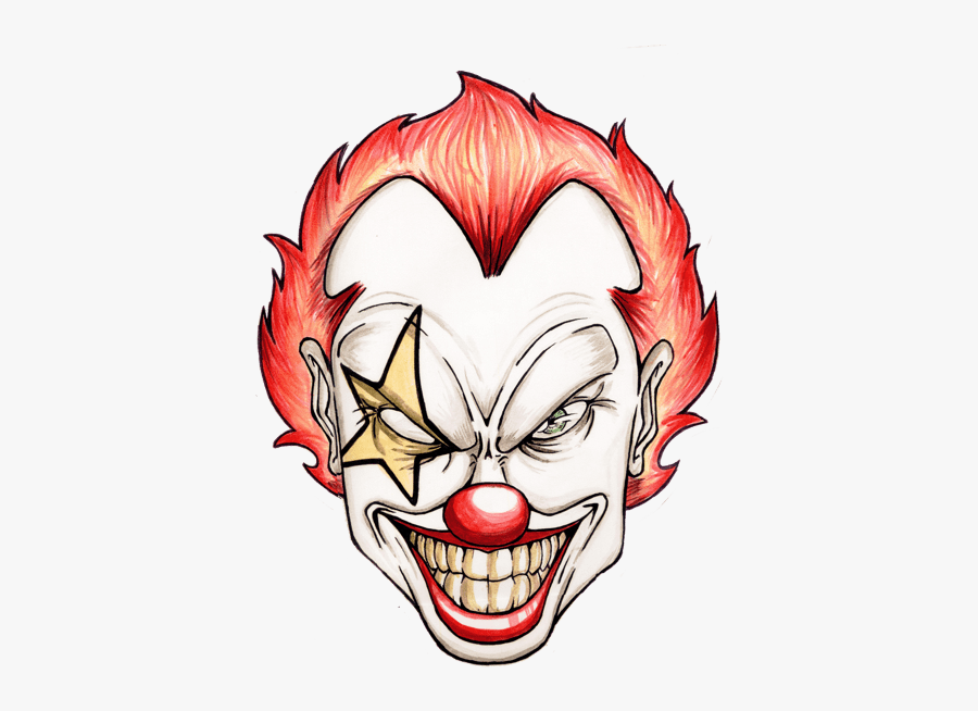 Thumb Image - Drawing Scary Clown Face, Transparent Clipart