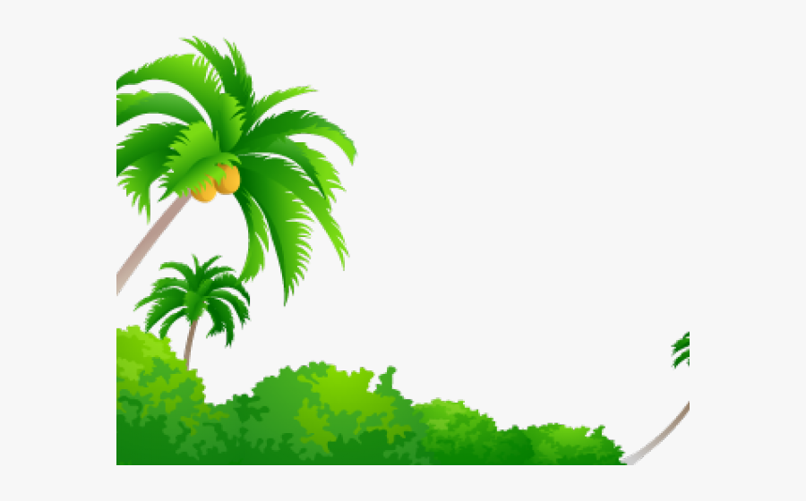 Transparent Palm Tree With Coconuts Clipart - Coconut Tree Cartoon Png, Transparent Clipart