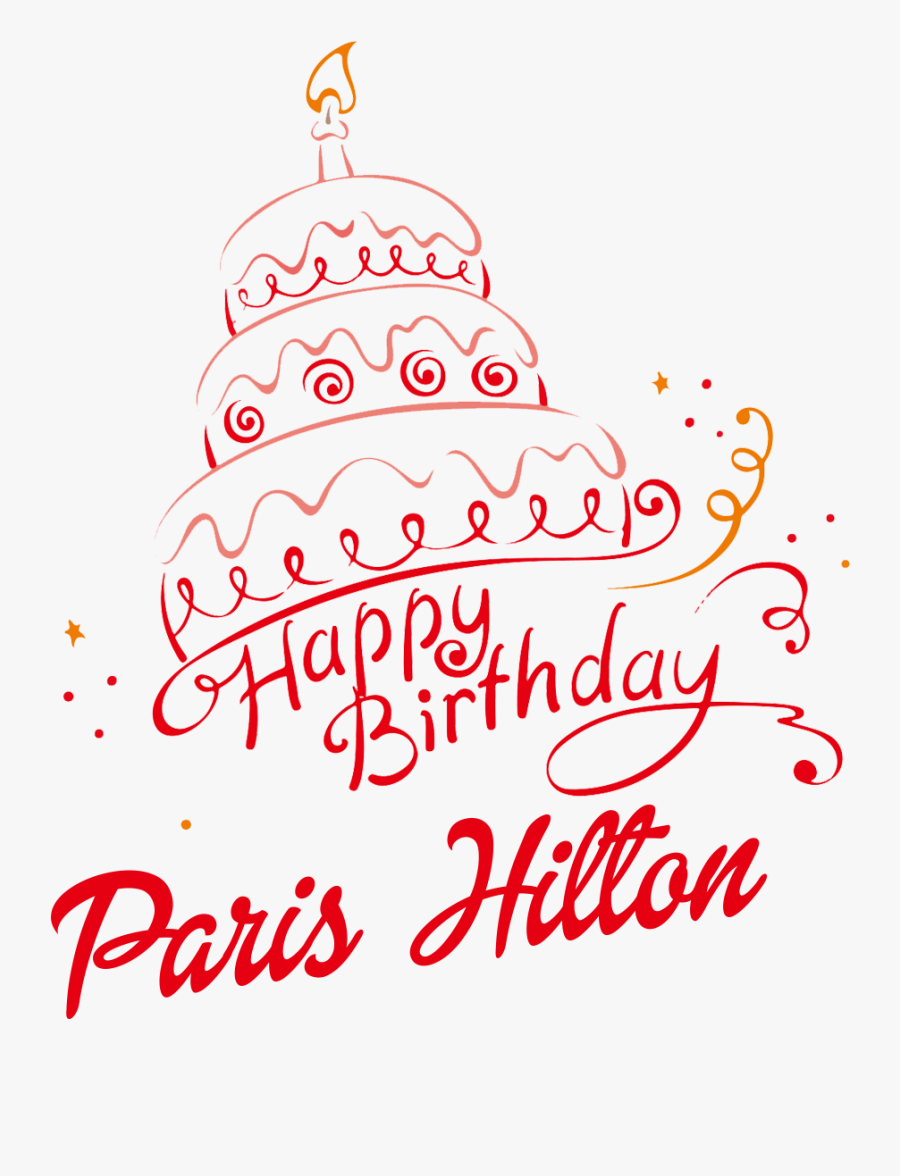 Hilton Vector Cake Name - Alexa Bliss Birthday Cake, Transparent Clipart