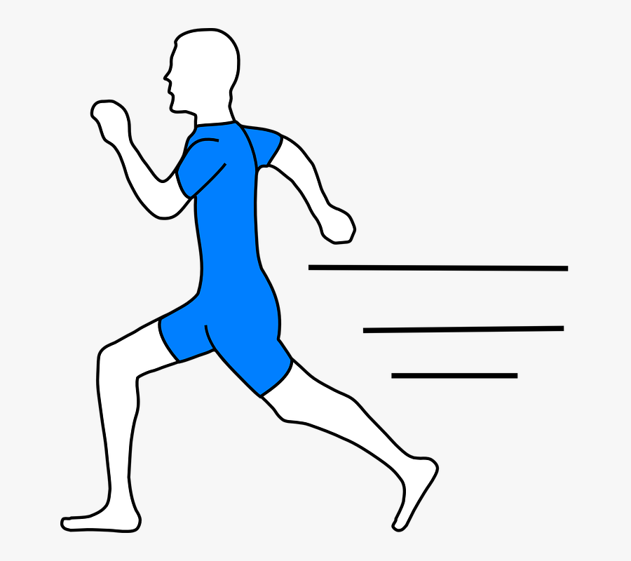 Runner Drawing Isolated - Draw A Running Man, Transparent Clipart