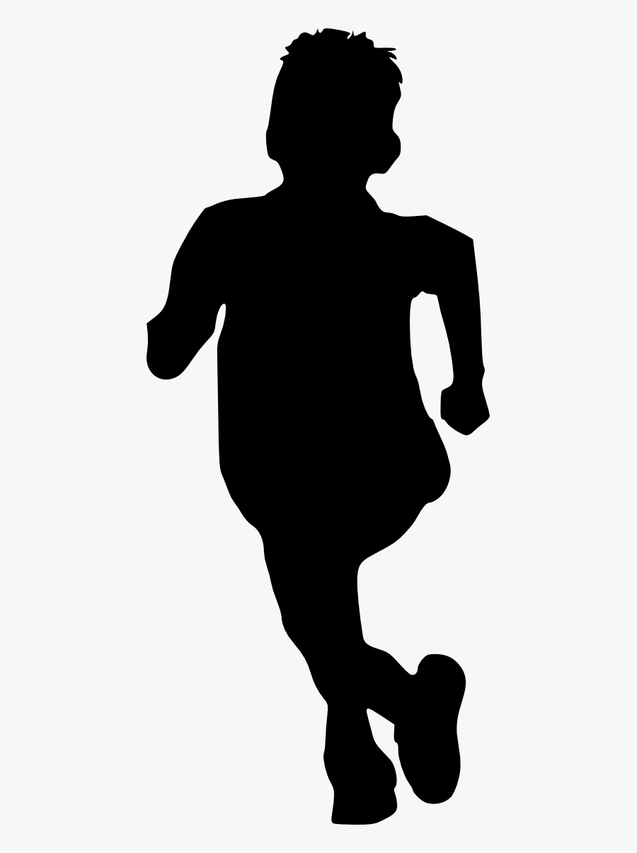 10 Kid Children Running Silhouette - Boy Running Silhouette Png Transparent, Transparent Clipart