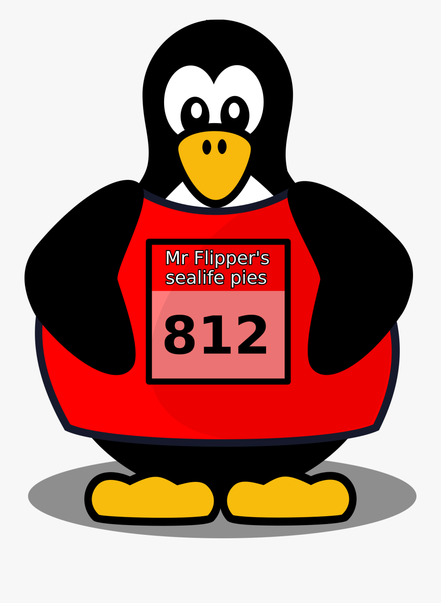 Marathon Runner Penguin Vector Clipart Image - Steward Cartoon, Transparent Clipart