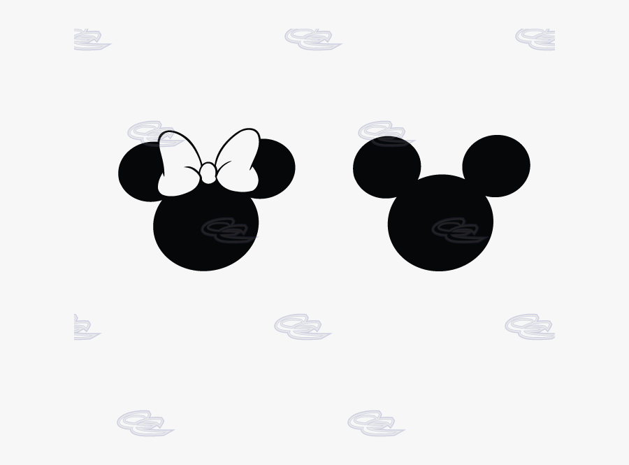 Mickey Minnie Mouse Head Silhouette N2 Free Image , - Mickey And Minnie Mouse Black, Transparent Clipart