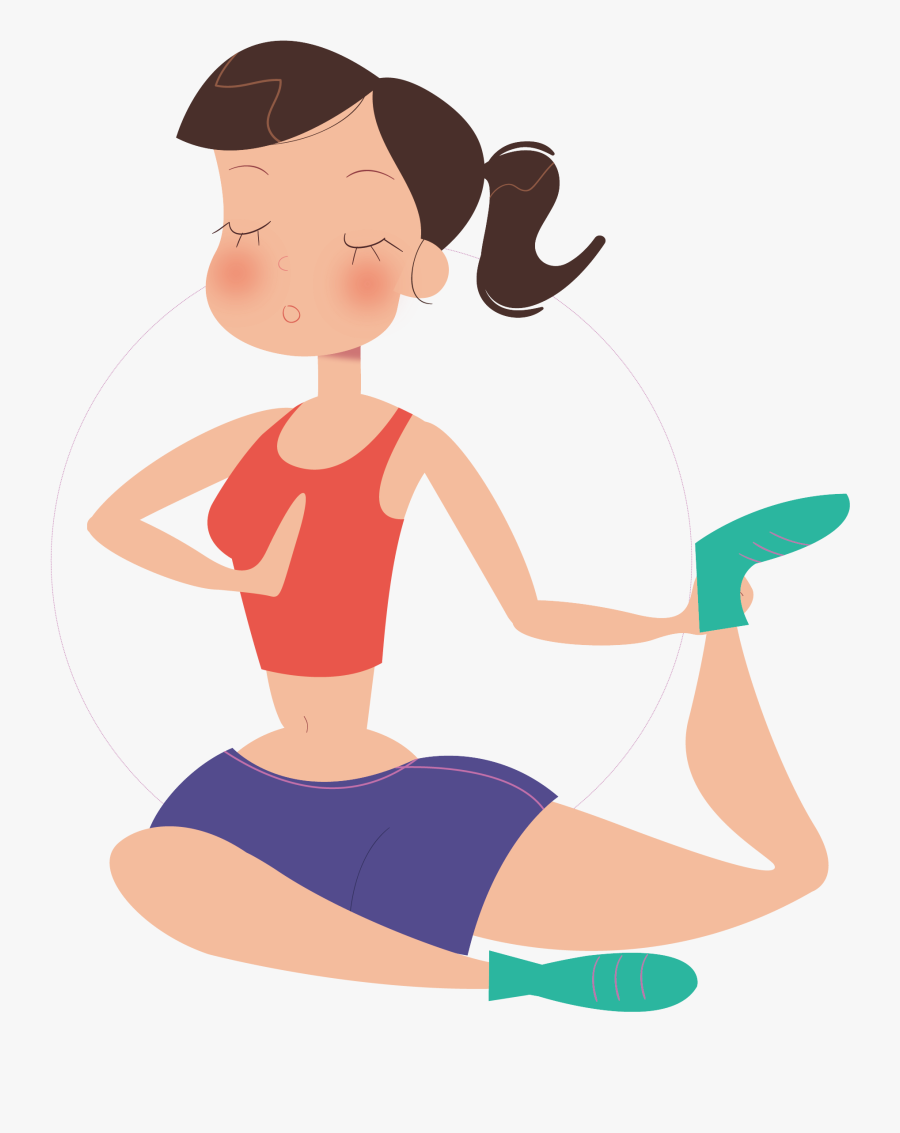 Collection Of Free Yoga Drawing Girl Download On Ui - Cartoon, Transparent Clipart