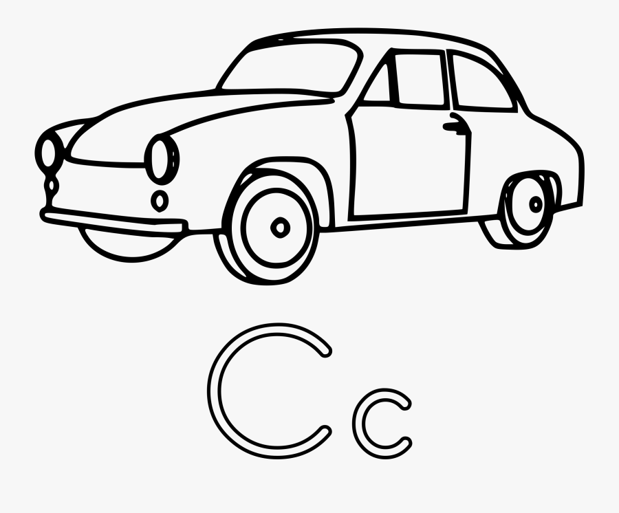 28 Collection Of Car Clipart Black And White Png - C For Car Coloring Page, Transparent Clipart