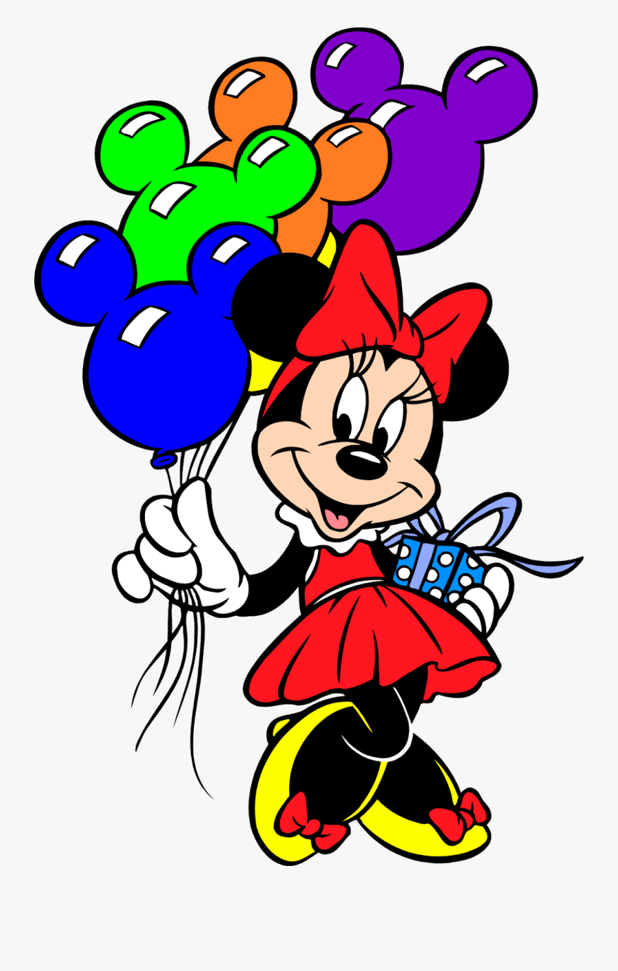 Mickey Mouse Head Halloween Clipart - Minnie Mouse Con Globos, Transparent Clipart