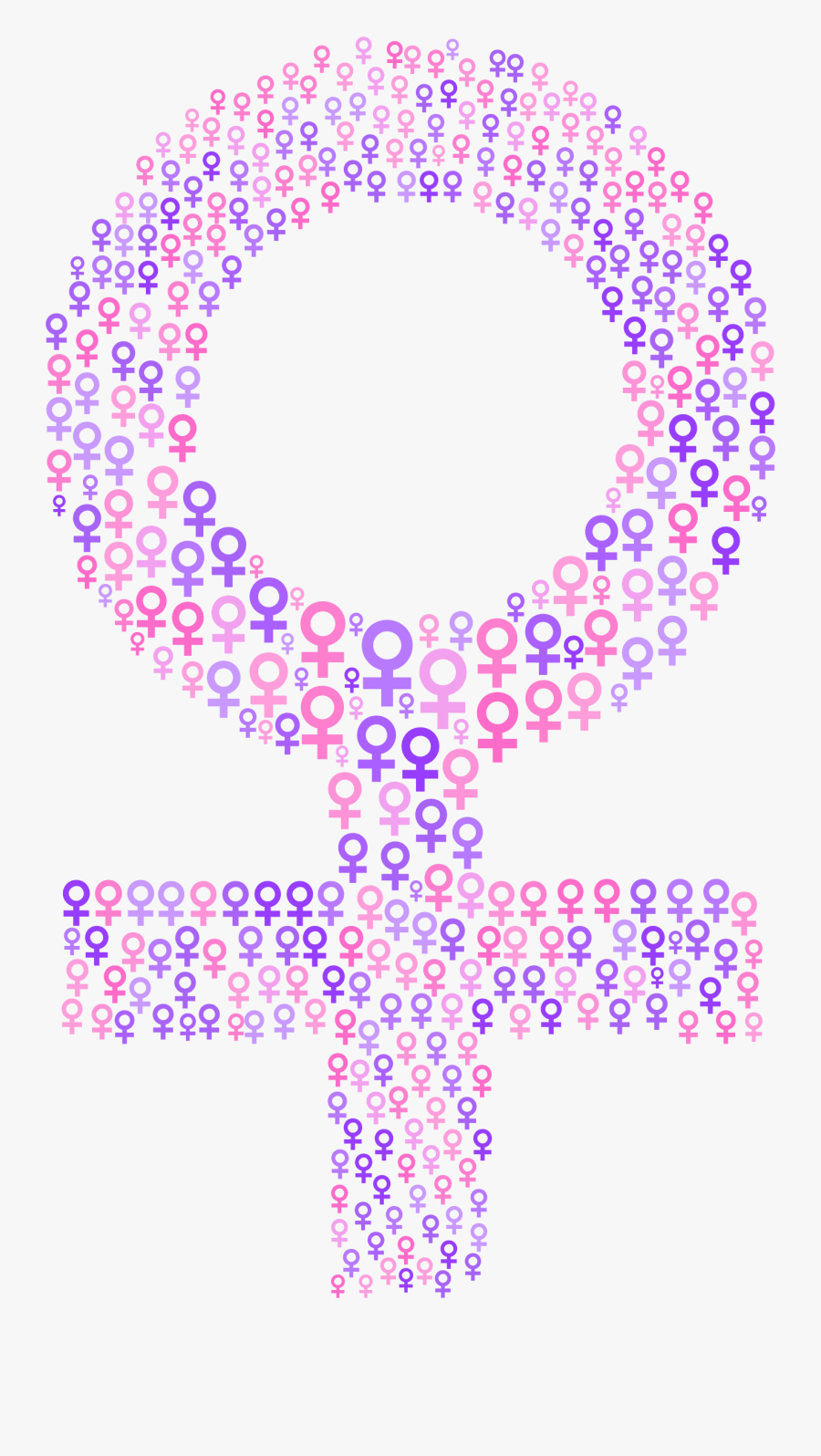 Transparent Feminist Symbol Png - Pink Transparent Woman Symbol, Transparent Clipart