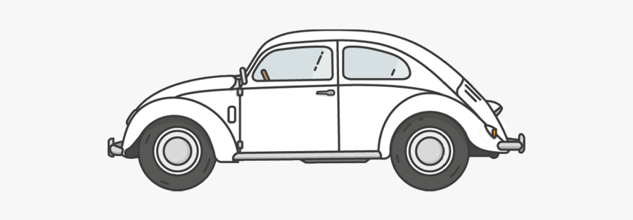 Volkswagen Beetle Classic Cars - Volkswagen Clipart Black And White, Transparent Clipart