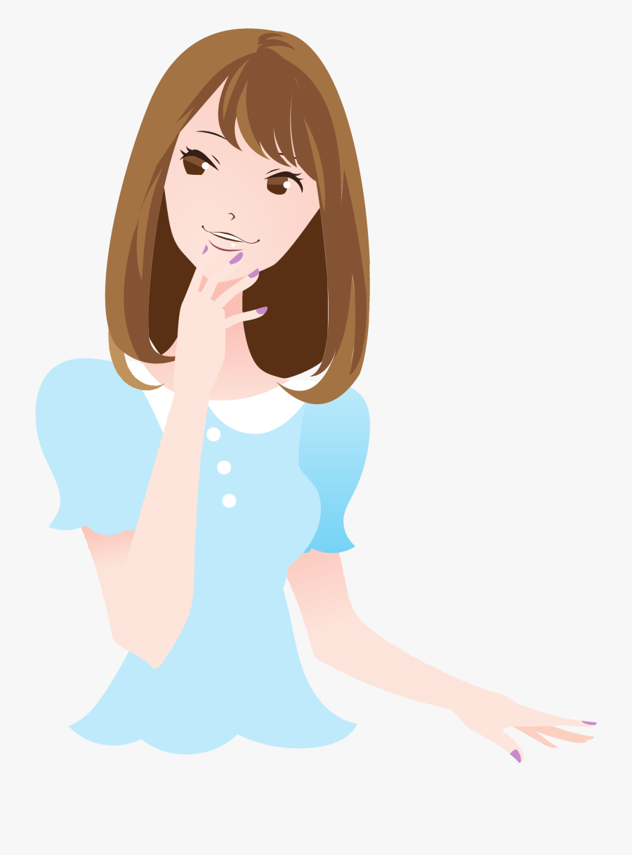 Girl Big Image Png - Beautiful Girl Cartoon Png, Transparent Clipart
