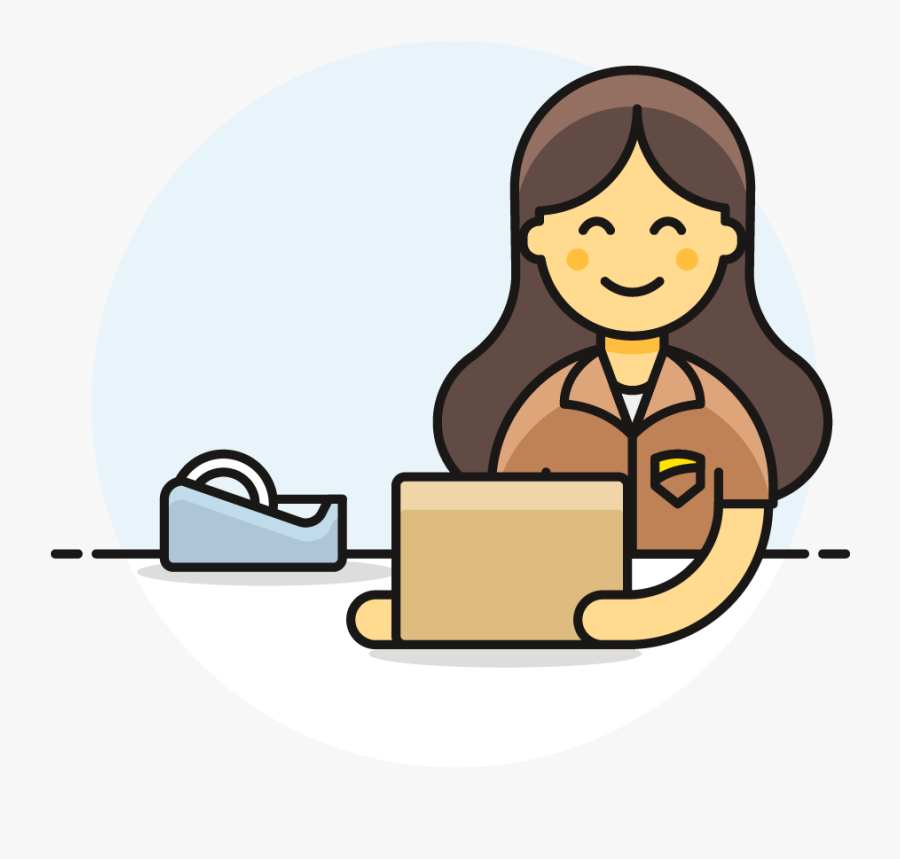 37 Mailman Female Asian - Cartoon, Transparent Clipart