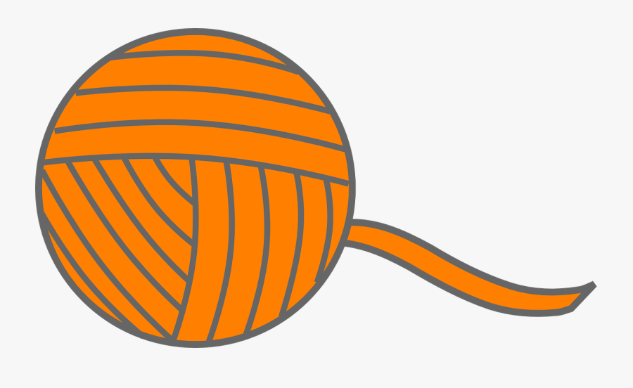 Wool, Yarn, Knit, Ball, Orange, Cat - Animated Ball Of Yarn, Transparent Clipart