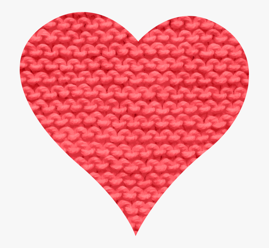 Pink,heart,petal - Blue Knit Texture, Transparent Clipart