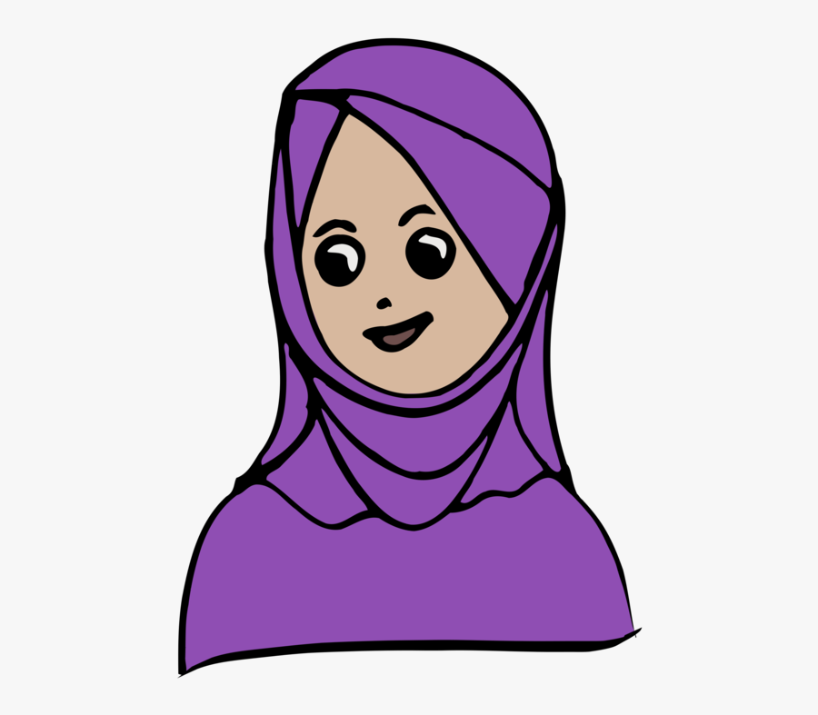 Pink,head,art - Girl With Scarf Clipart, Transparent Clipart
