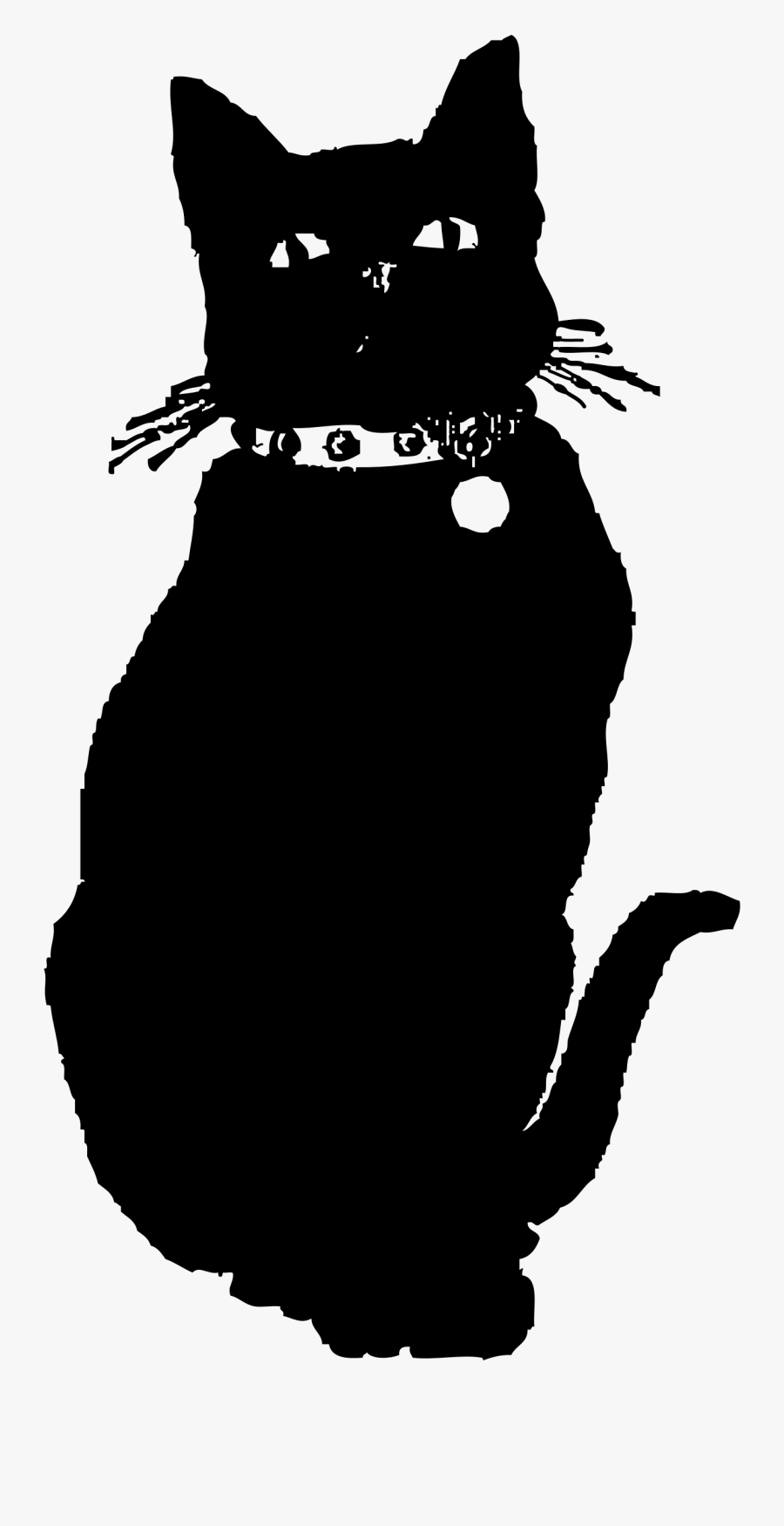 Black Lab Silhouette Clip Art Cliparts - Cat Black And White Illustration, Transparent Clipart