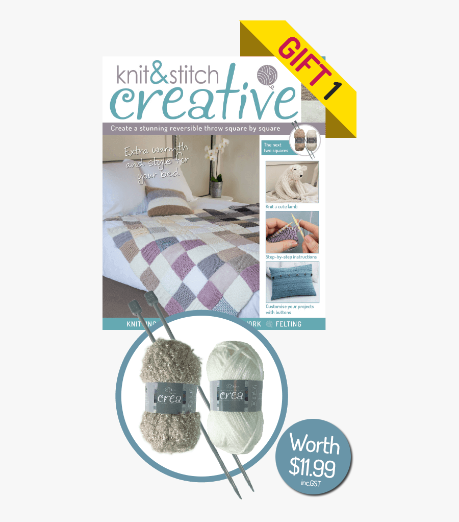 Clip Art Crea Crafts Creative Start - Knit And Stitch Creative Magazine, Transparent Clipart