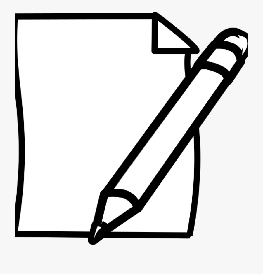 Clipart Pencil And Paper Pencil Paper Clip Art At Clker - Paper And Pencil Clipart Black And White, Transparent Clipart