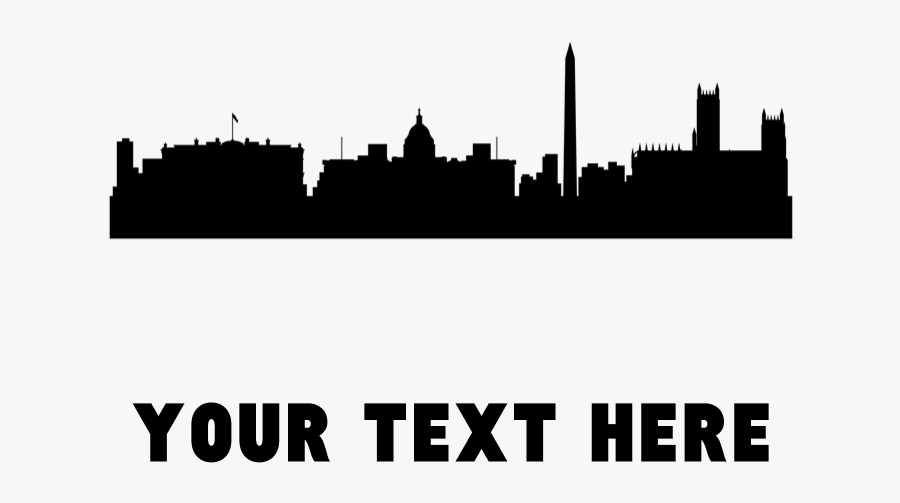 Clip Art Dc Skyline Silhouette - Washington Dc Skyline Silhouette Png, Transparent Clipart