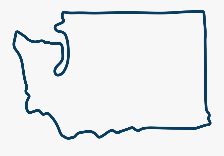 Washington State Outline Blue2 Clipart , Png Download - Washington State Logo Outline, Transparent Clipart